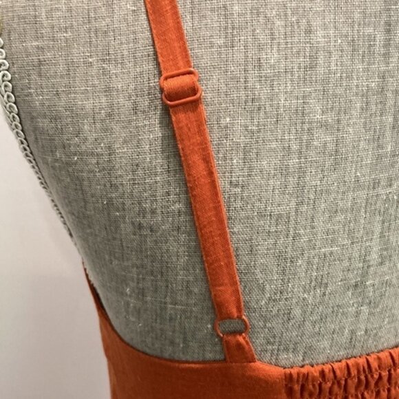 Linen Tank Maxi Dress Orange dress with button front nwt - Picture 10 of 15